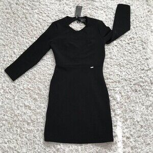 A X Armani Exchange black dress  women long sleeve  bodycon dress  size XS